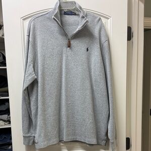 Ralph Lauren Heather Gray Zip-Up Sweater